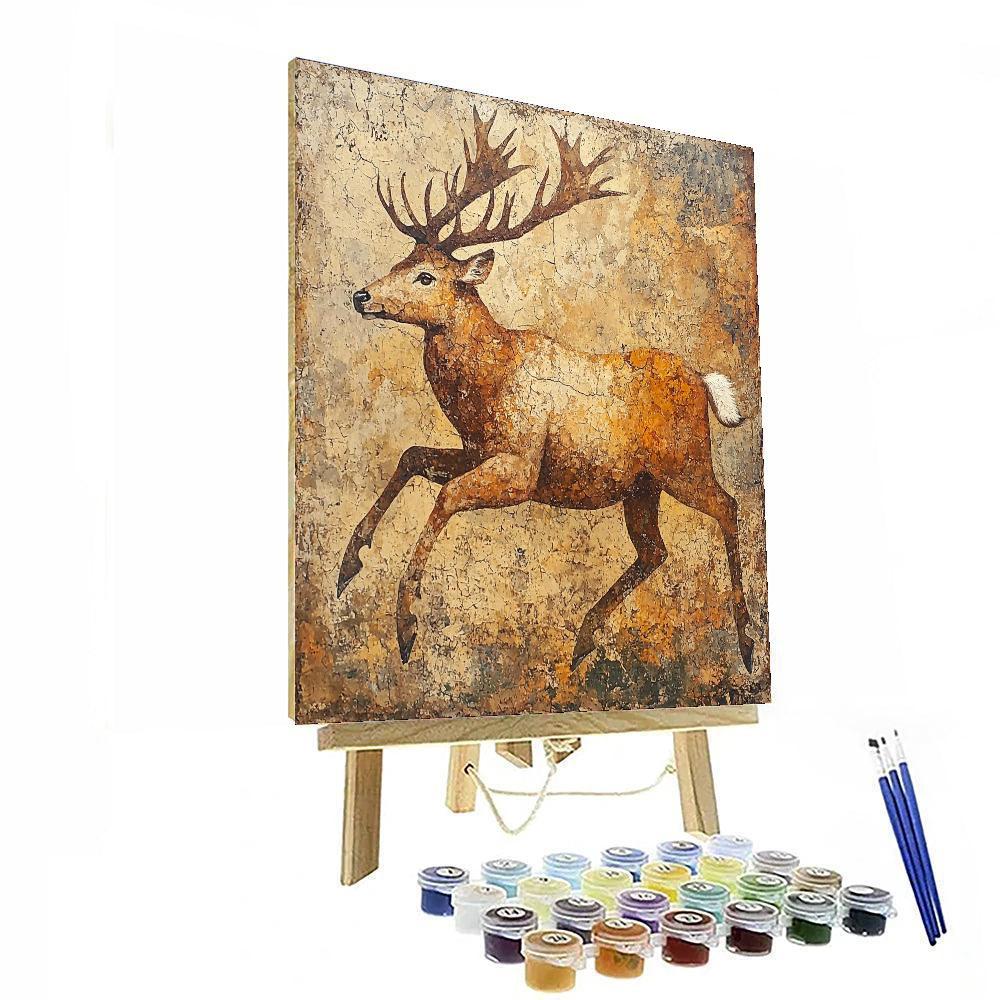Michelangelo Inspired Majestic Stag's Splendor  Paint By Numbers