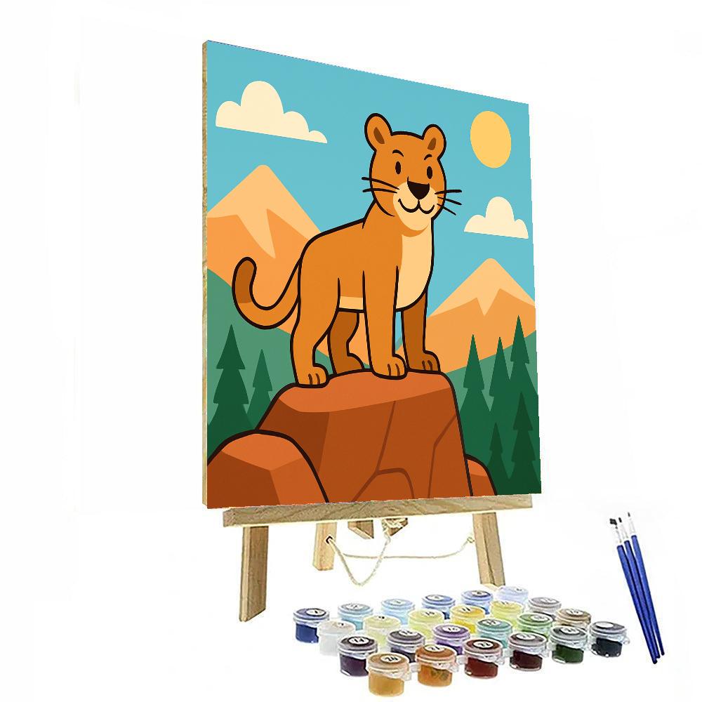 Majestic Mountain Lion Painting By Numbers Kit