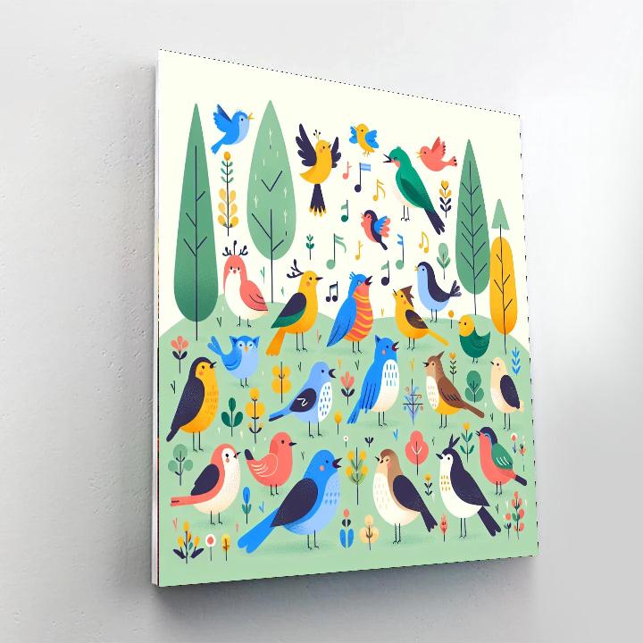 Chirpy Woodland Chorus Paint By Color