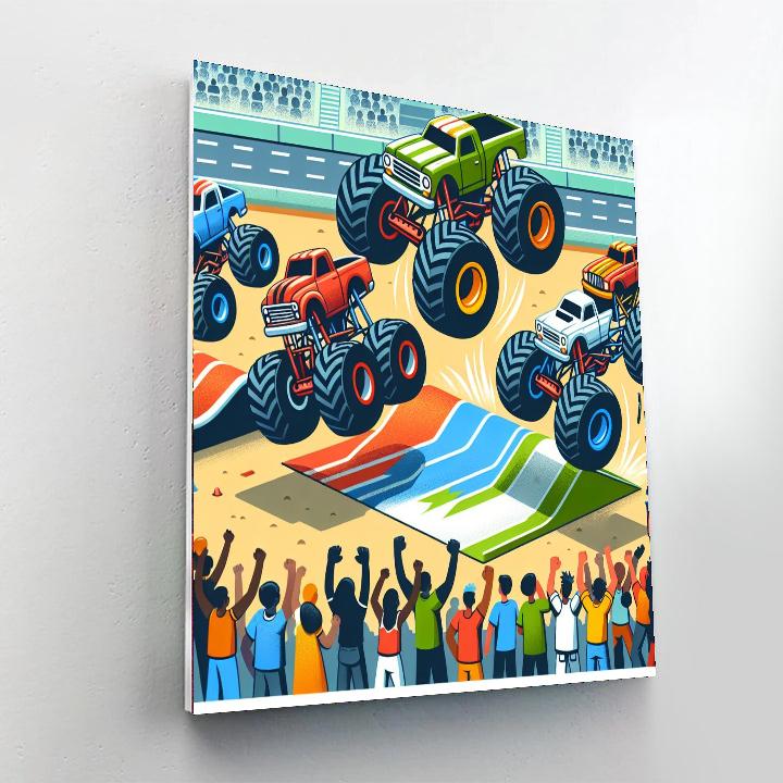 Monster Truck Mania DIY Paint By Numbers