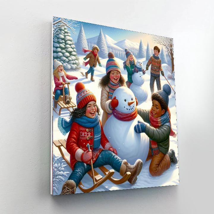Winter Scene Of Wonder Numbered Painting Kits