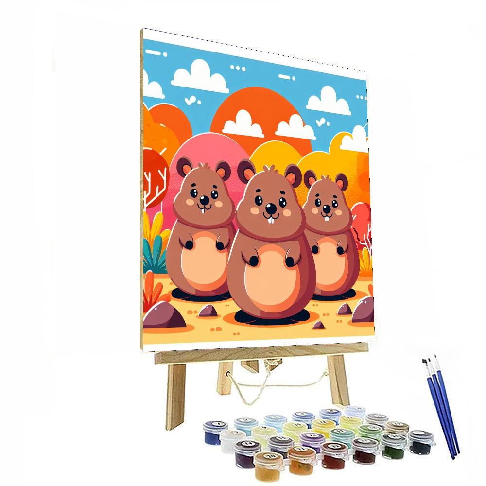 Quirky Quokka Quests Paint By Numbers Art