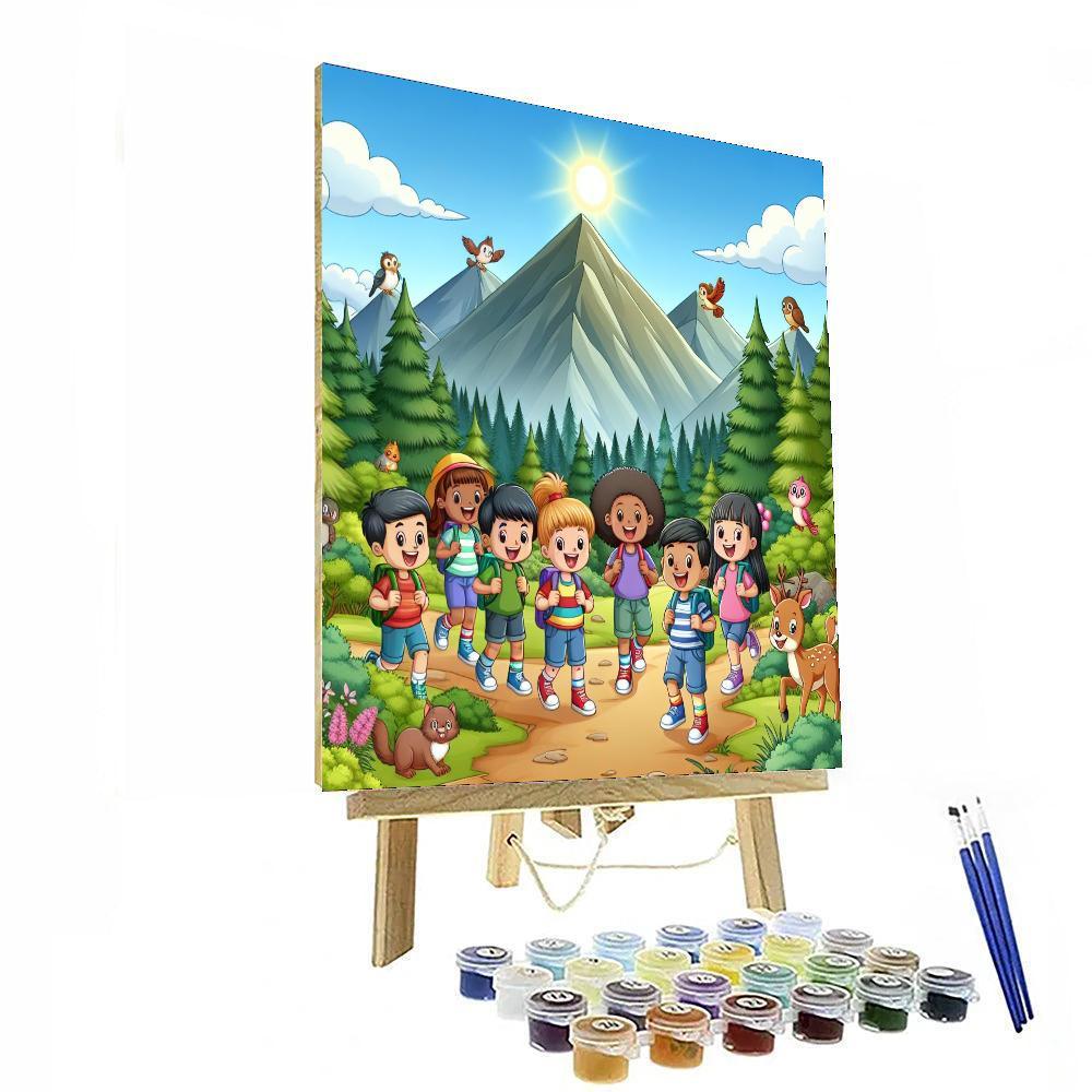 Joyful Mountain Hike Number Painting