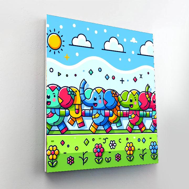 Articulate Elephant Parade Paint By Numbers