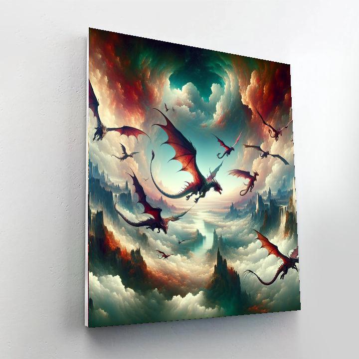 Mythical Dragon Soiree Paint By Numbers Kits