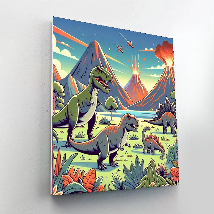 Dinosaur Time Travel Painting By Numbers Kit
