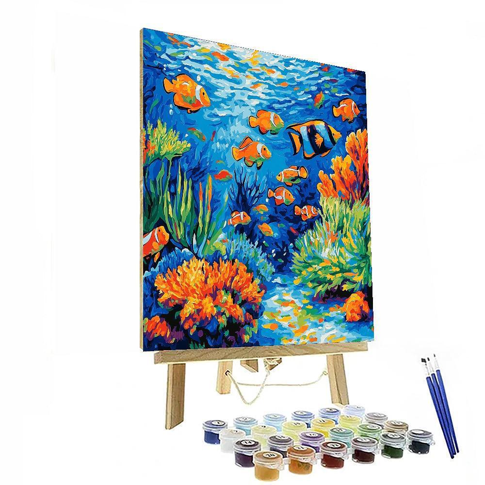 Paul Klee Inspired Aqua Oasis  Paint By Color