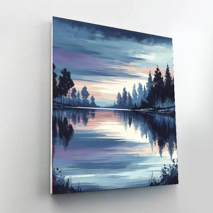 Calm Lakeside Evening Paint By Color