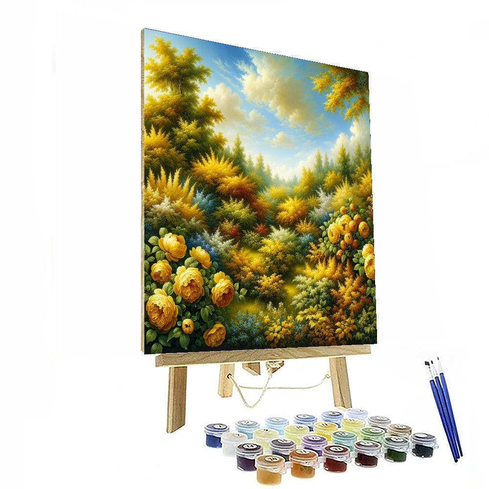 Garden Of Golden Blossoms Paint By Numbers Kits