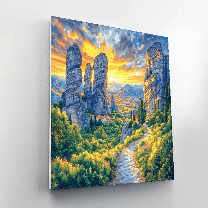 Meteora Cliffs - Kalabaka Painting Number Kit
