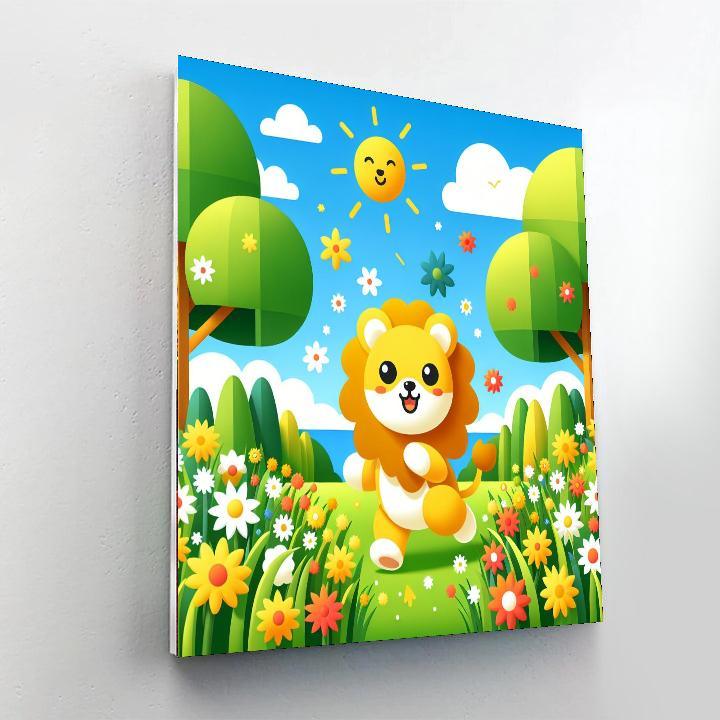 Adventure Lion Cub Paint By Color