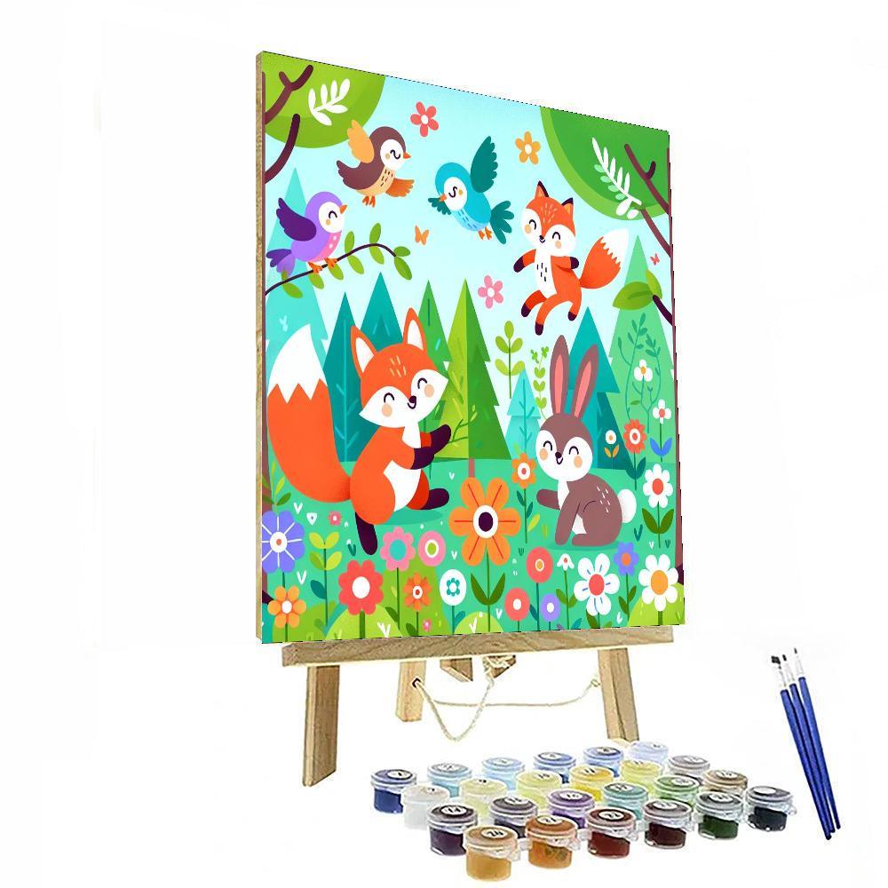 Cute Creatures Of The Woods Numbered Painting Kits