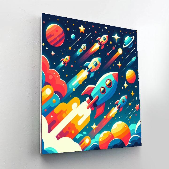 Rocket Racers: Cosmic Journey Painting By Numbers Kit