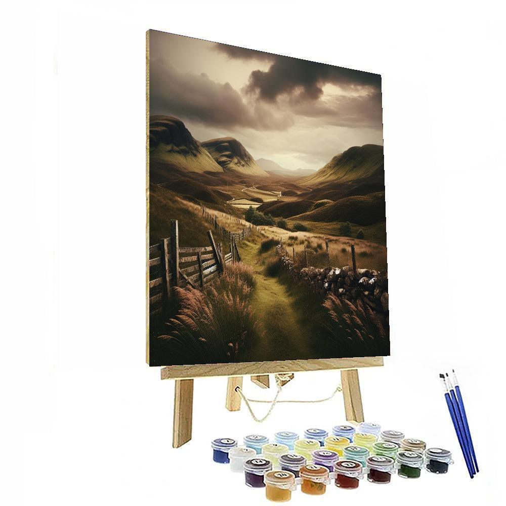 Charming Scottish Highlands Painting Number Kit