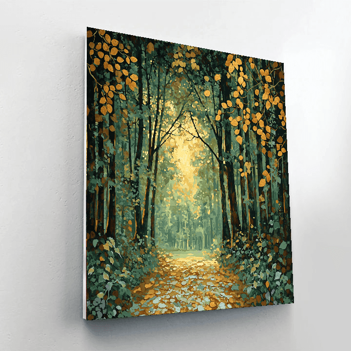 Gustav Klimt Inspired Serenity Of The Forest  Paint By Numbers Art