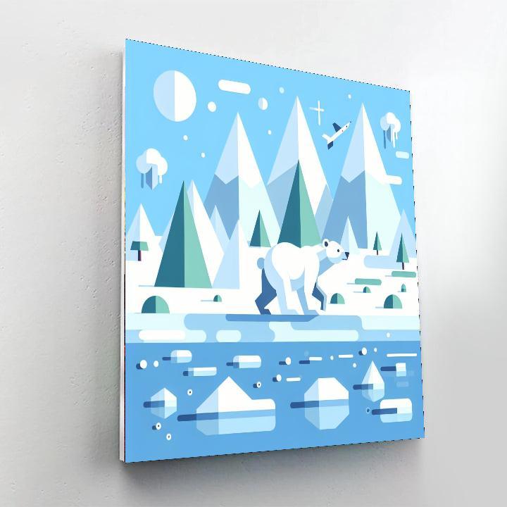 Polar Bear's Arctic Adventure Paint By Numbers