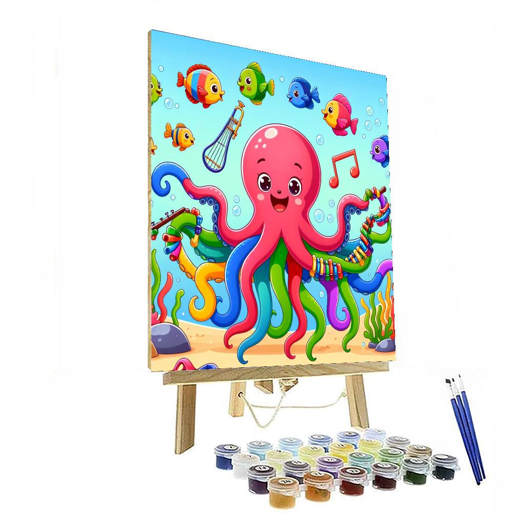 Friendly Octopus Orchestra Paint By Color