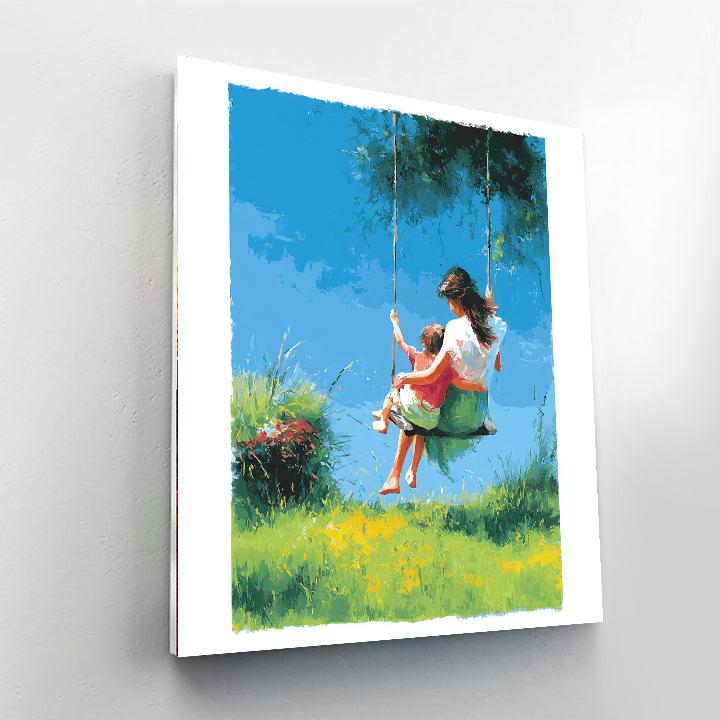 Eternal Love On A Swing DIY Paint By Numbers