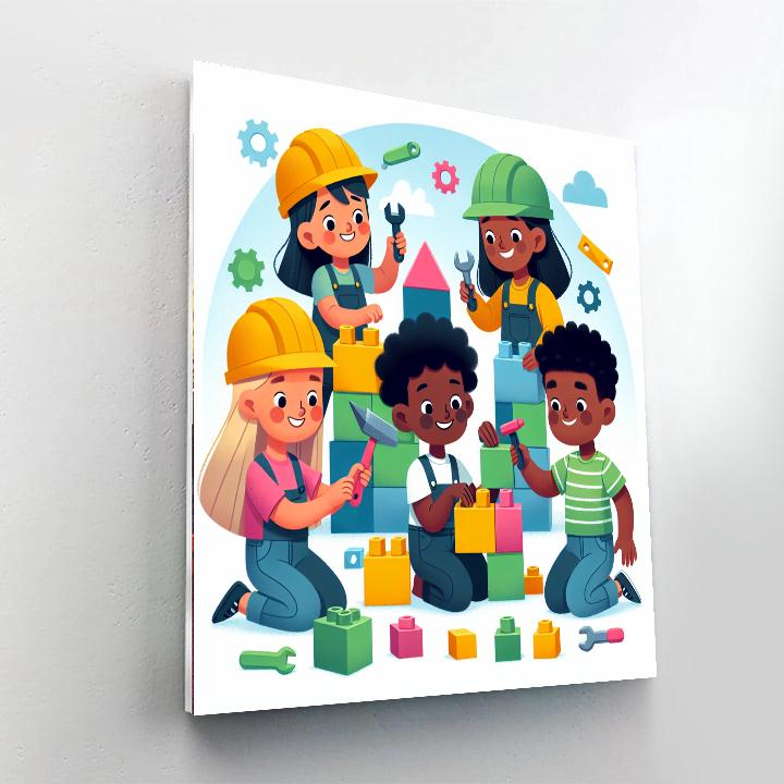 Little Builders' Project Painting By Numbers Kit