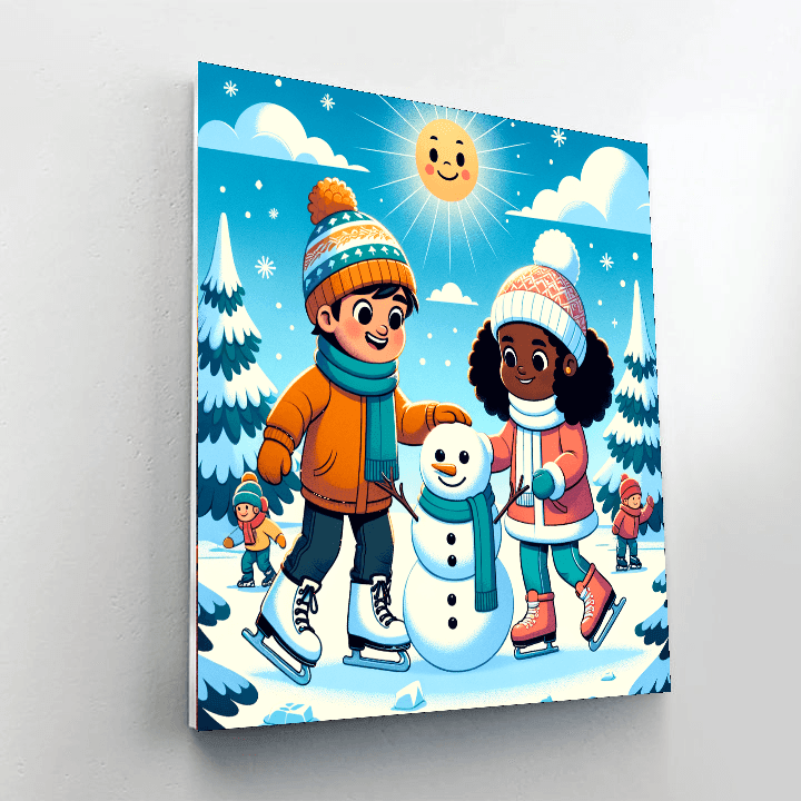 Adventurous Winter Wonderland Numbered Painting Kits
