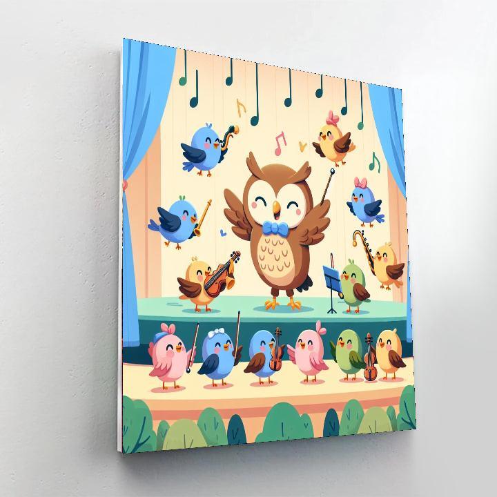 Musical Owl Orchestra Painting Number Kit