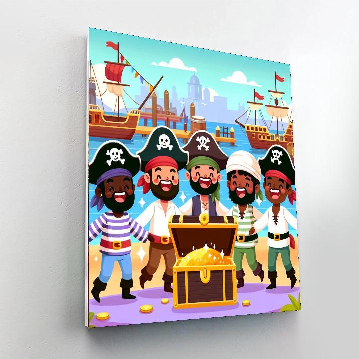 Friendly Pirate Port Painting By Numbers Kit