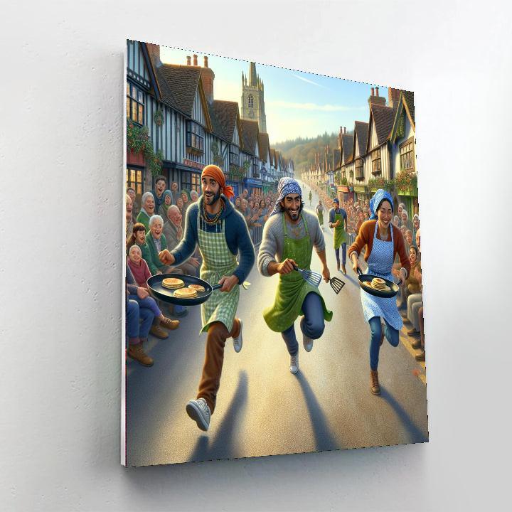 Pancake Day Race - Olney Paint By Color