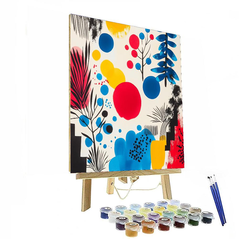 Joan Miró Inspired Dreamscape Whimsy  Paint By Numbers Art