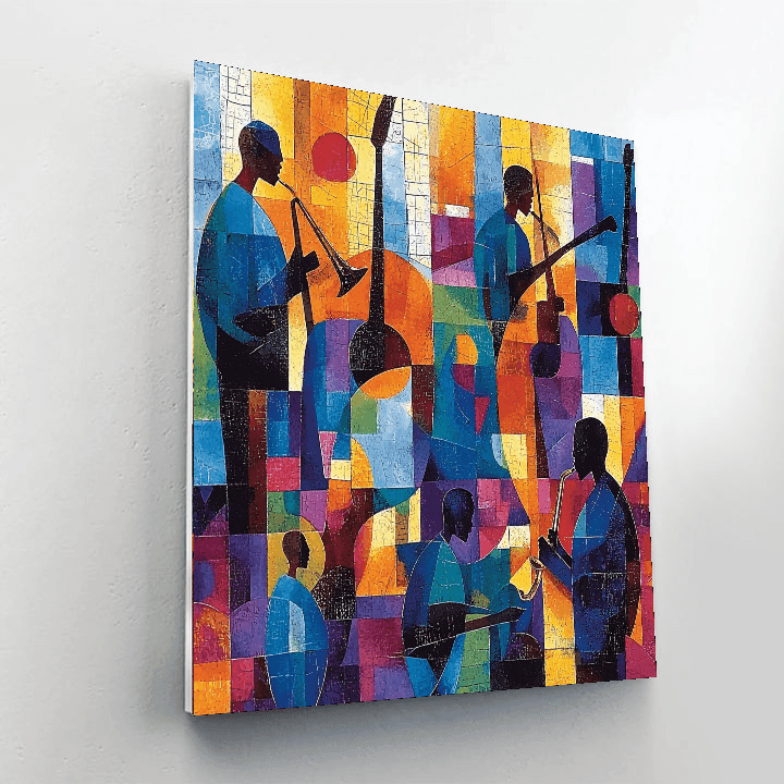 Romare Bearden Inspired Cultural Mosaic Of Friends  Paint By Numbers Art
