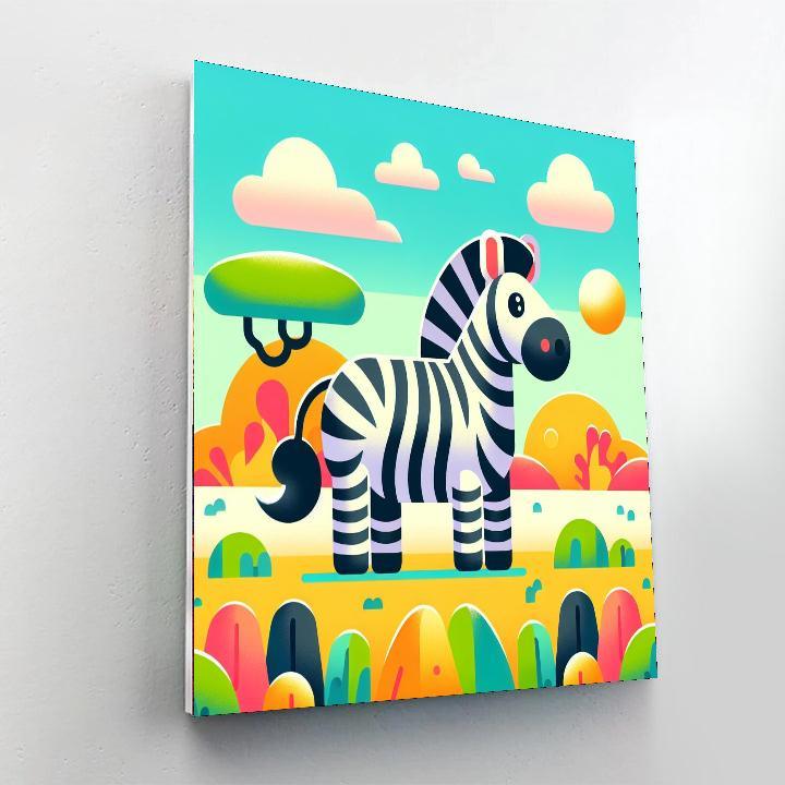 Zany Zebra Zigzag Numbered Painting Kits