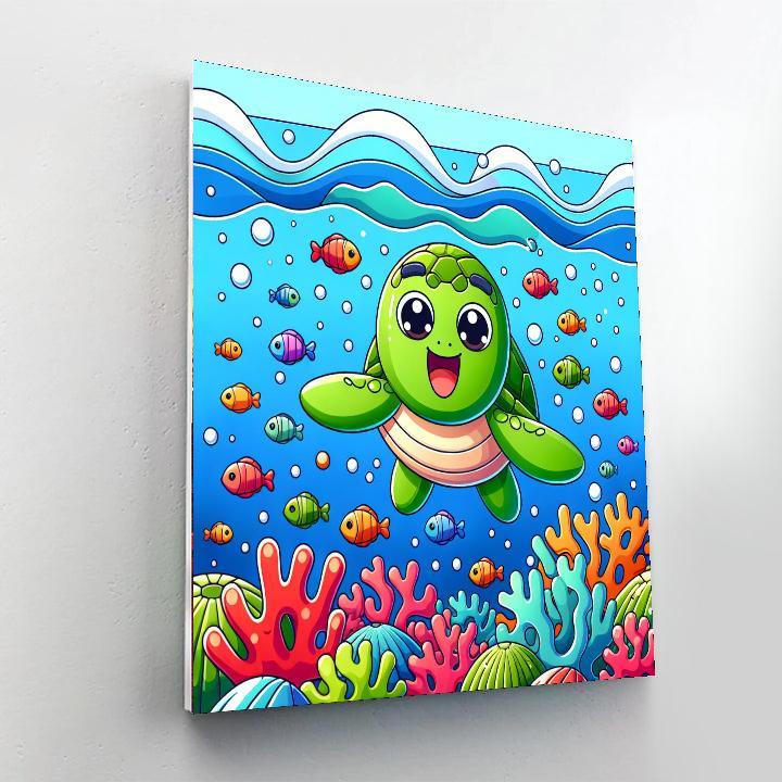 Fun-loving Turtle Paint By Number