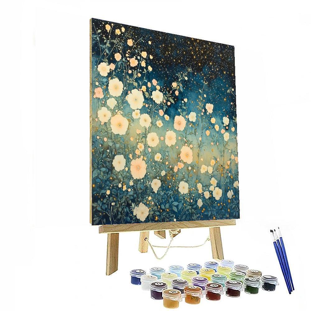 Utagawa Hiroshige Inspired Celestial Blossom Dance  Number Painting