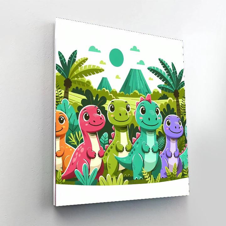 Daring Dinos Paint By Numbers Art