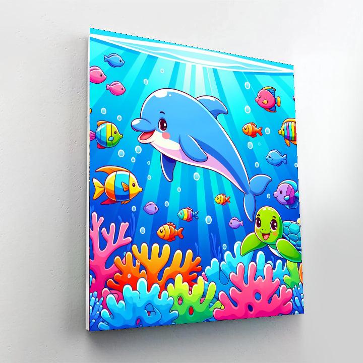 Underwater Explorer's Adventure Number Painting