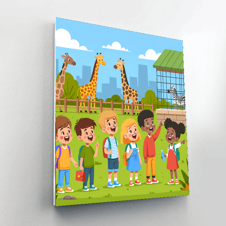 Fun At The Zoo DIY Paint By Numbers