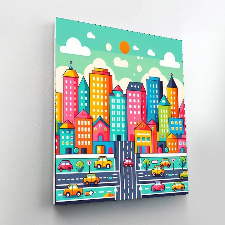 Cityscape Colors Painting Number Kit