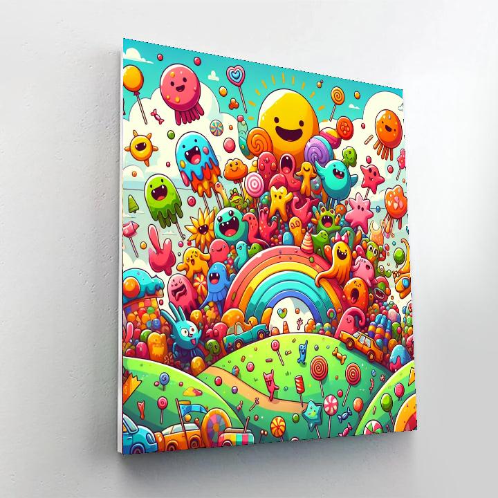 Playful Doodle Monsters Numbered Painting Kits