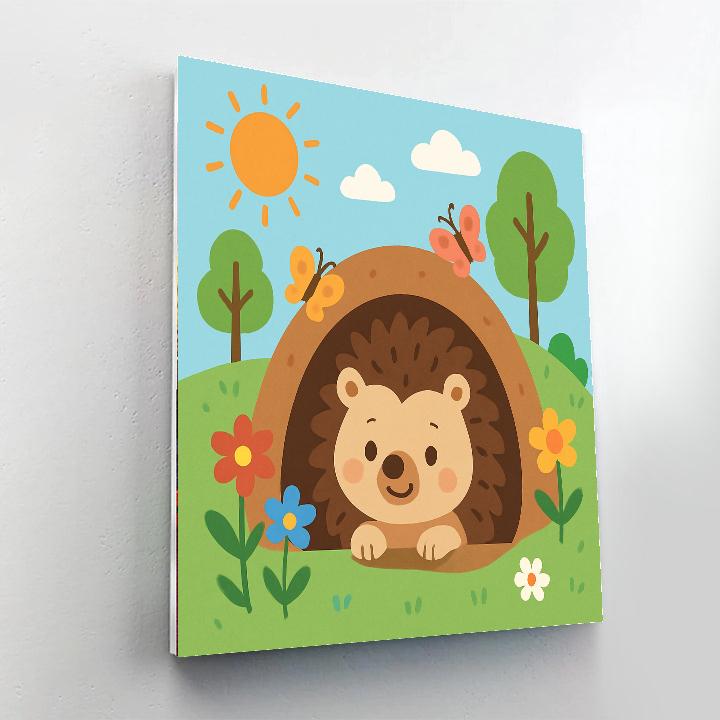 Adorable Hedgehog Home Numbered Painting Kits