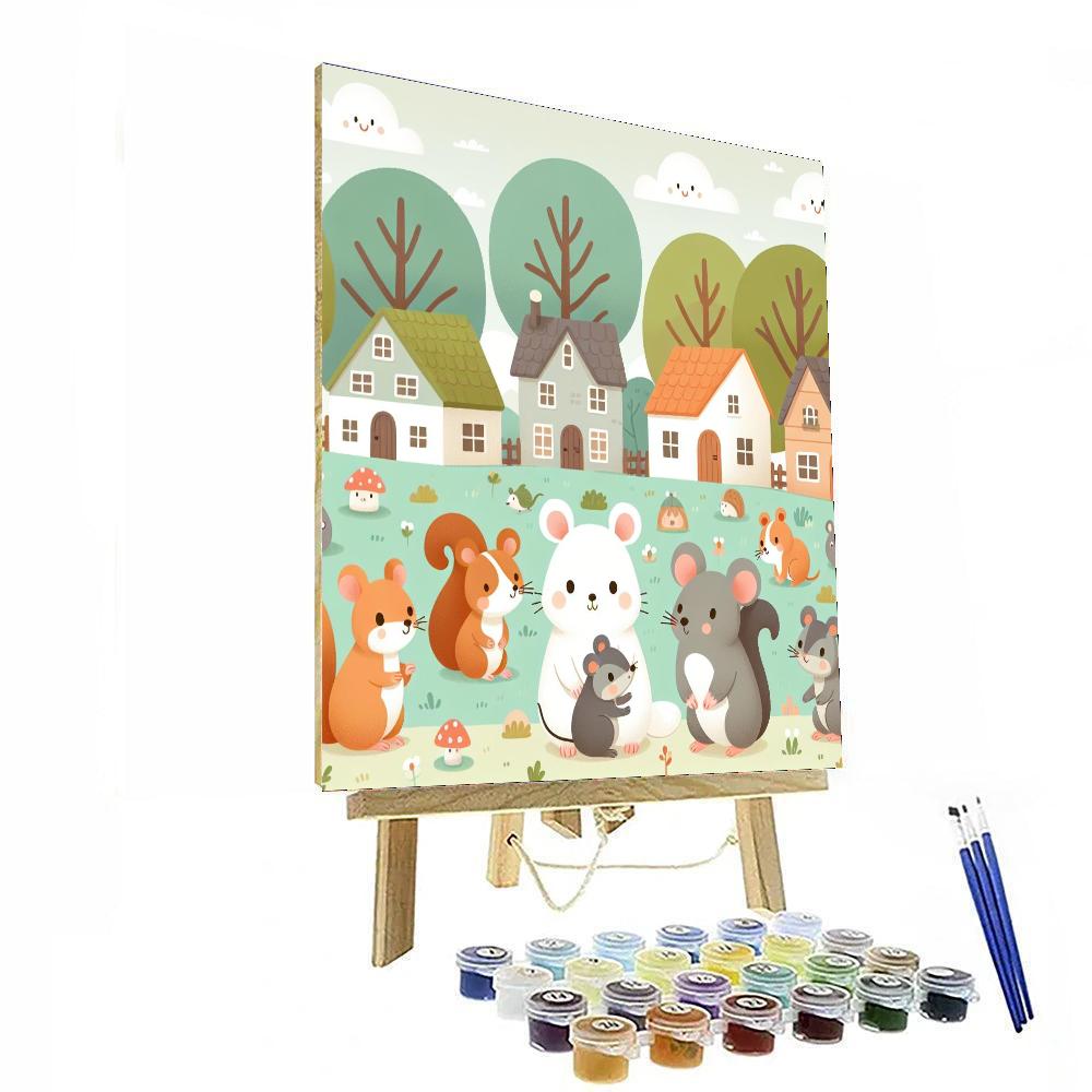 Cute Critter Village Paint By Numbers Kits