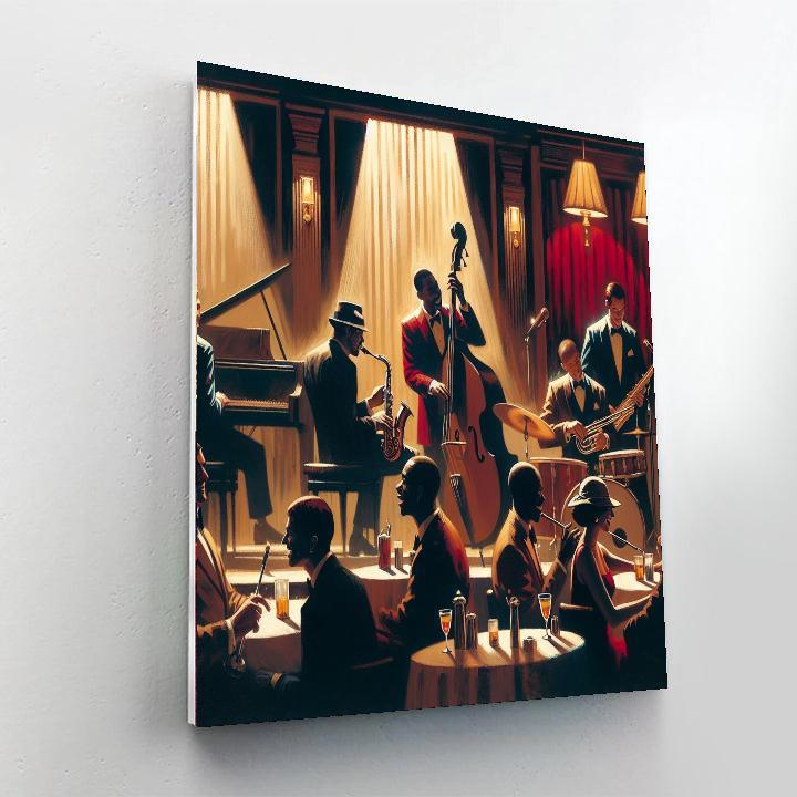 Stylish Jazz Club Night Painting Number Kit