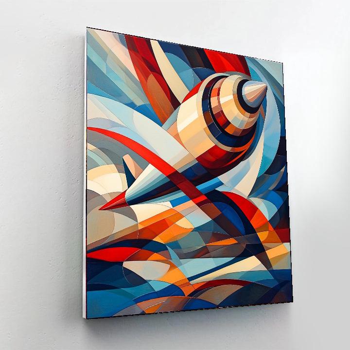 Giacomo Balla Inspired Aviation In Abstract Motion  Paint By Numbers
