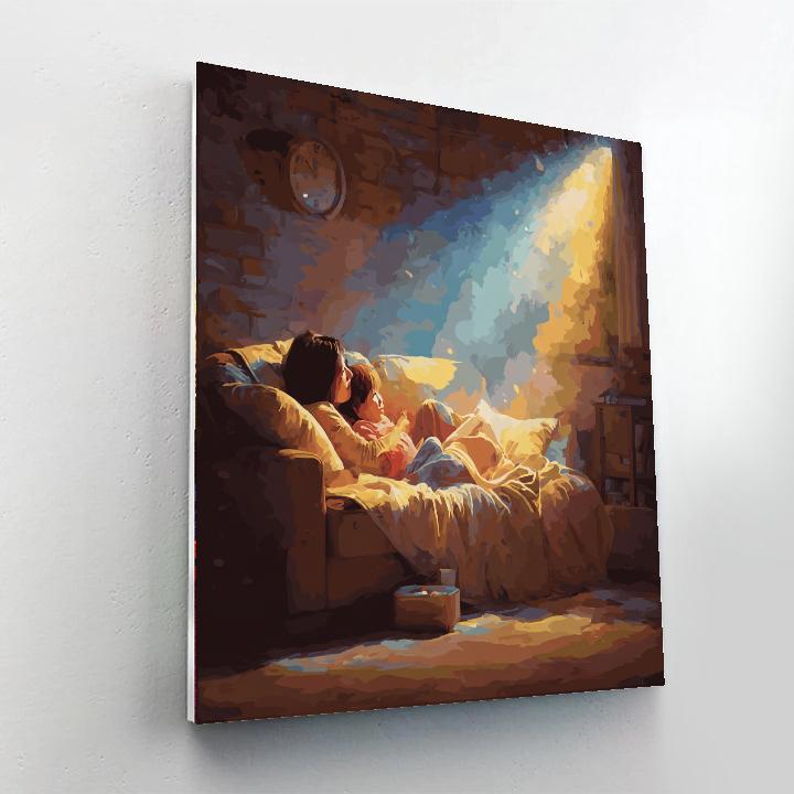 A Cozy Family Night Paint By Color