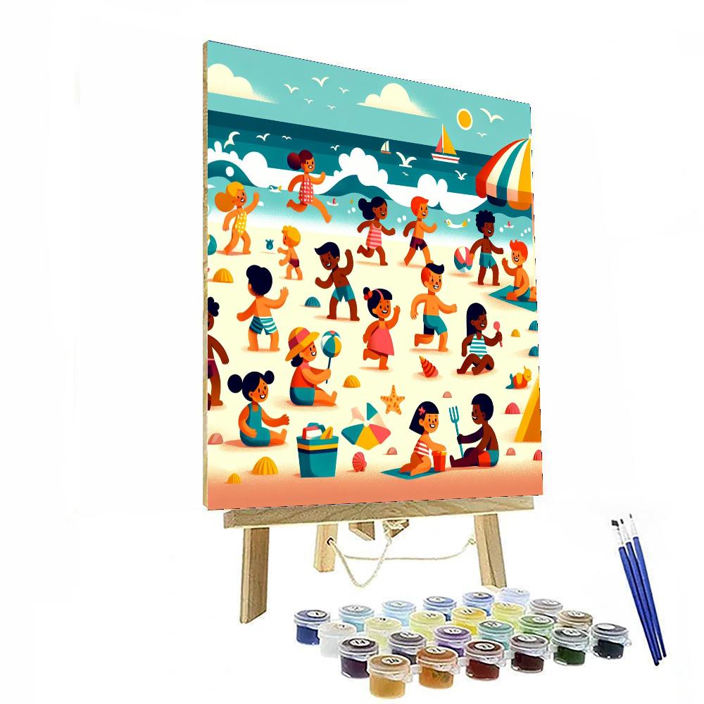 Exciting Beach Adventures Painting Number Kit