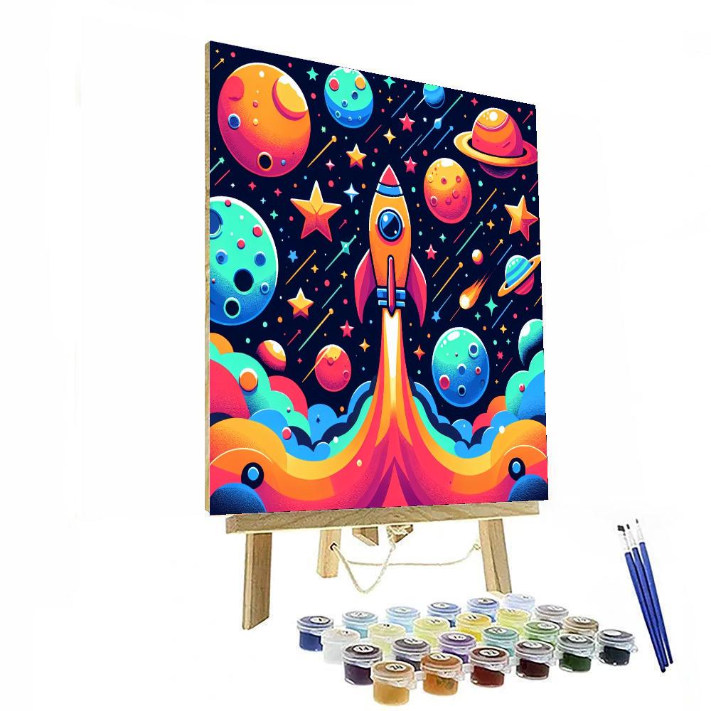 Rambunctious Rocket Rides Numbered Painting Kits