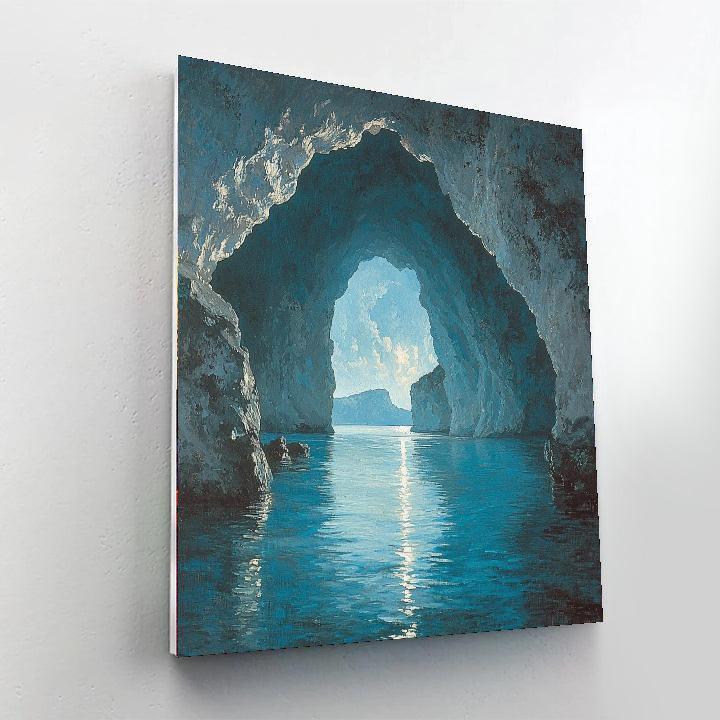 Caspar David Friedrich Inspired Whispering Ocean Caves  Painting By Numbers Kit