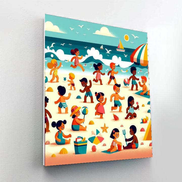 Exciting Beach Adventures Painting Number Kit