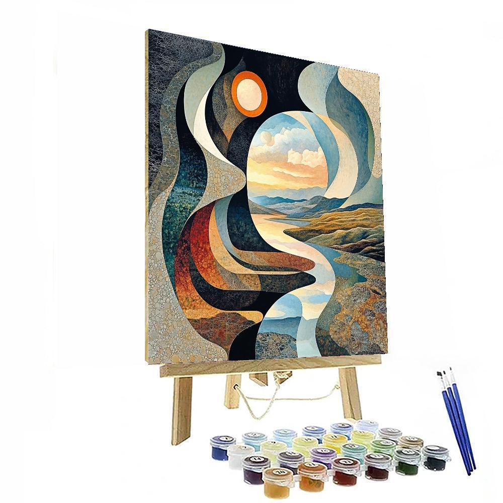 Max Ernst Inspired Fragmented Reflections  Paint By Numbers Art