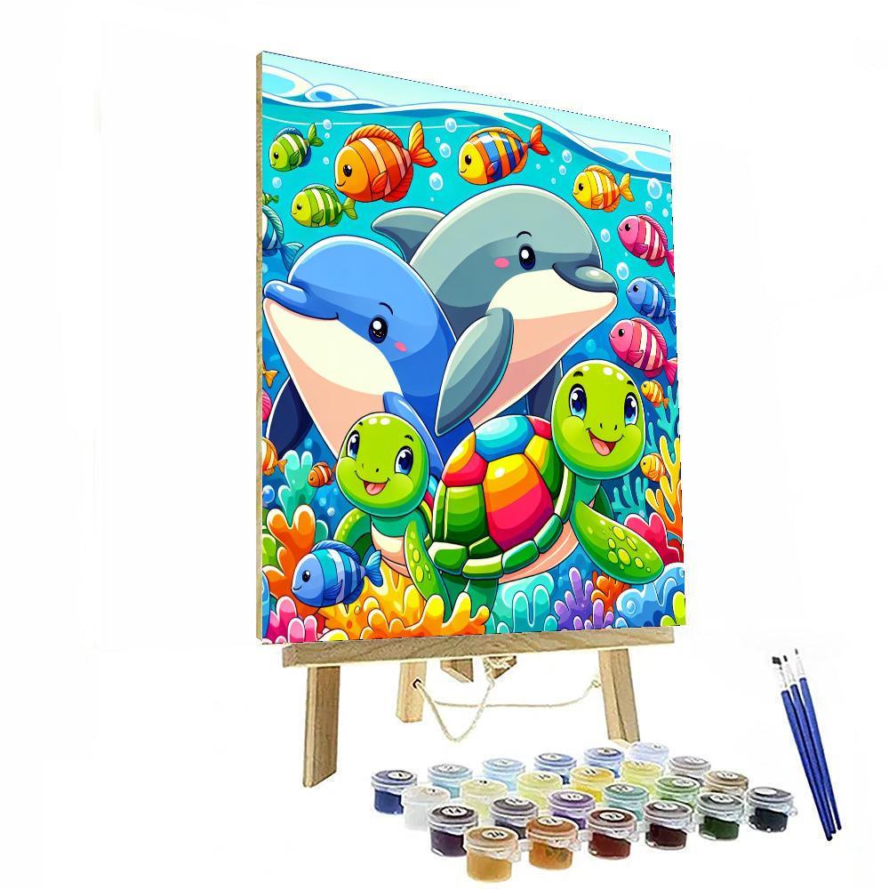 Joyful Sea Creatures Numbered Painting Kits