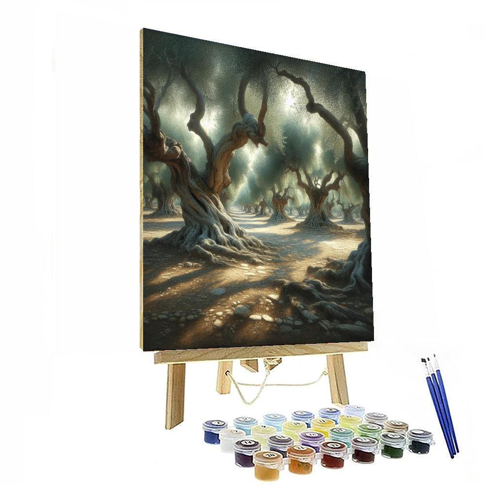 Ancient Olive Grove DIY Paint By Numbers