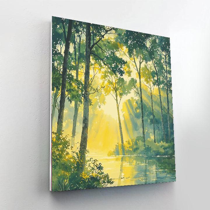 Nandalal Bose Inspired Cascades Of Light  Paint By Numbers